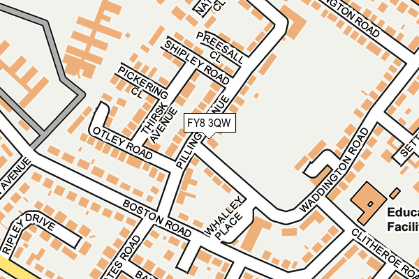 FY8 3QW map - OS OpenMap – Local (Ordnance Survey)