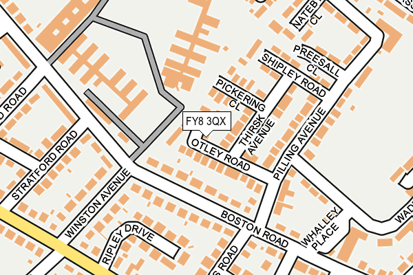 FY8 3QX map - OS OpenMap – Local (Ordnance Survey)