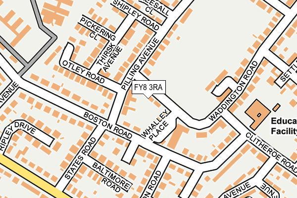 FY8 3RA map - OS OpenMap – Local (Ordnance Survey)