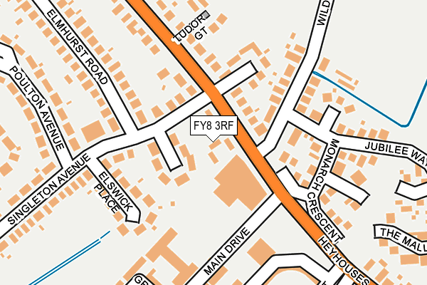 FY8 3RF map - OS OpenMap – Local (Ordnance Survey)