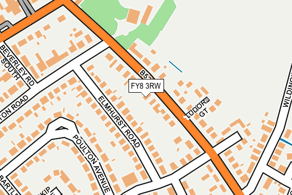 FY8 3RW map - OS OpenMap – Local (Ordnance Survey)