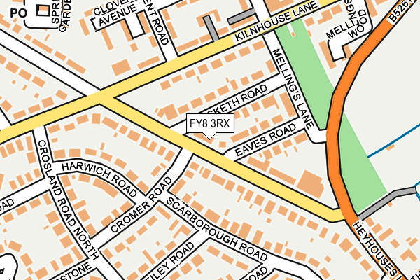 FY8 3RX map - OS OpenMap – Local (Ordnance Survey)