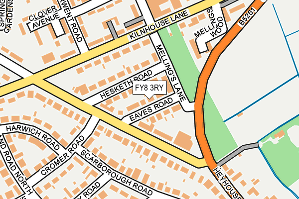 FY8 3RY map - OS OpenMap – Local (Ordnance Survey)