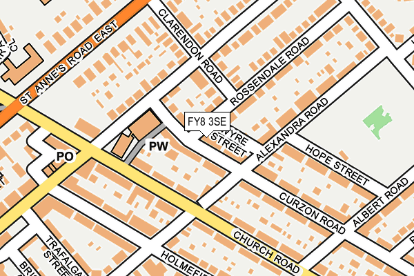 FY8 3SE map - OS OpenMap – Local (Ordnance Survey)
