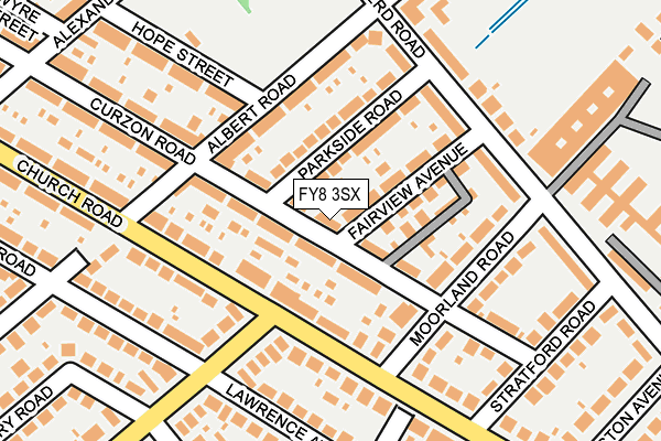 FY8 3SX map - OS OpenMap – Local (Ordnance Survey)