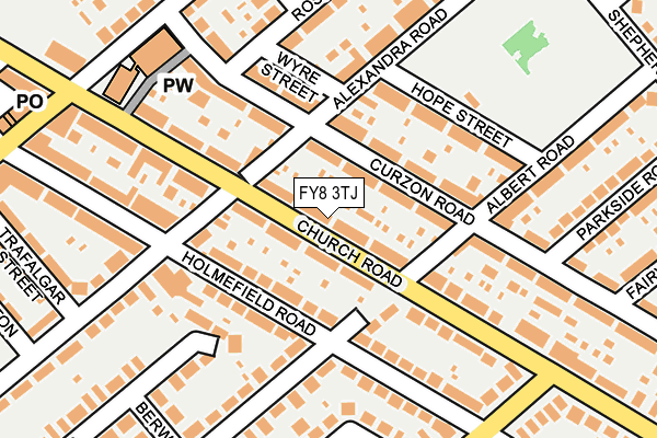 FY8 3TJ map - OS OpenMap – Local (Ordnance Survey)