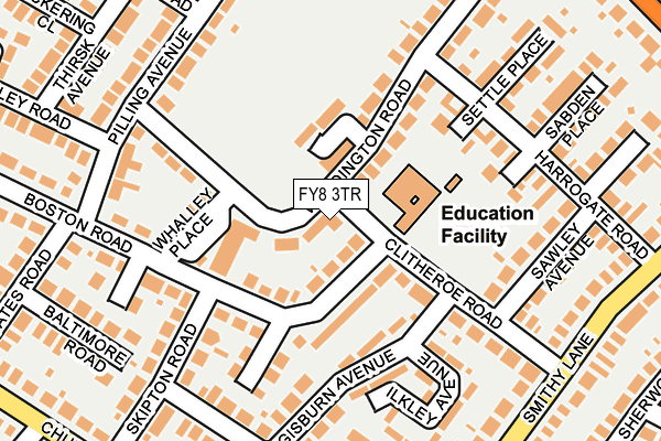 FY8 3TR map - OS OpenMap – Local (Ordnance Survey)