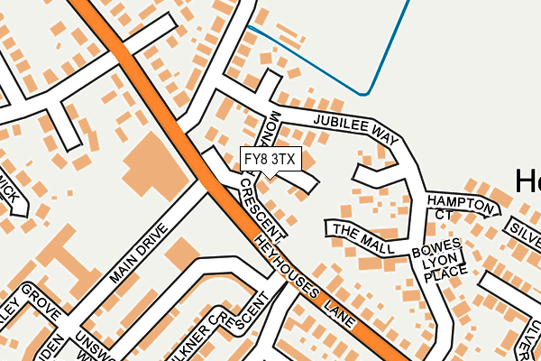 FY8 3TX map - OS OpenMap – Local (Ordnance Survey)