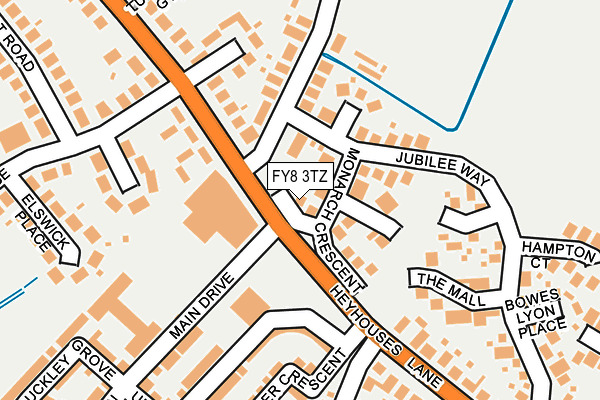 FY8 3TZ map - OS OpenMap – Local (Ordnance Survey)