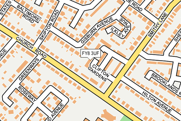 FY8 3UF map - OS OpenMap – Local (Ordnance Survey)