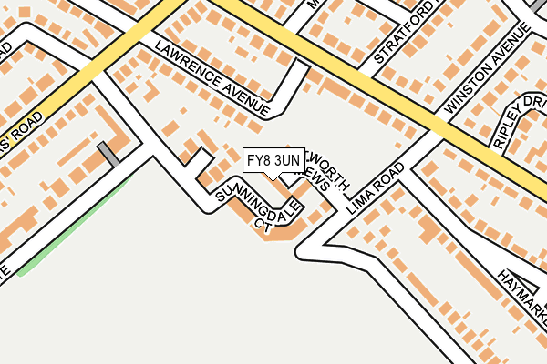 FY8 3UN map - OS OpenMap – Local (Ordnance Survey)