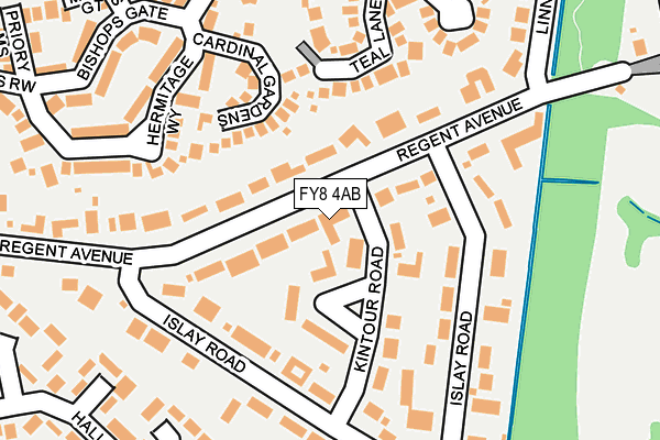 FY8 4AB map - OS OpenMap – Local (Ordnance Survey)