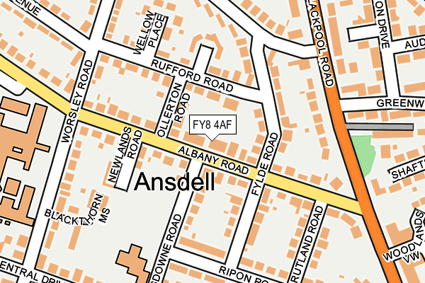 FY8 4AF map - OS OpenMap – Local (Ordnance Survey)