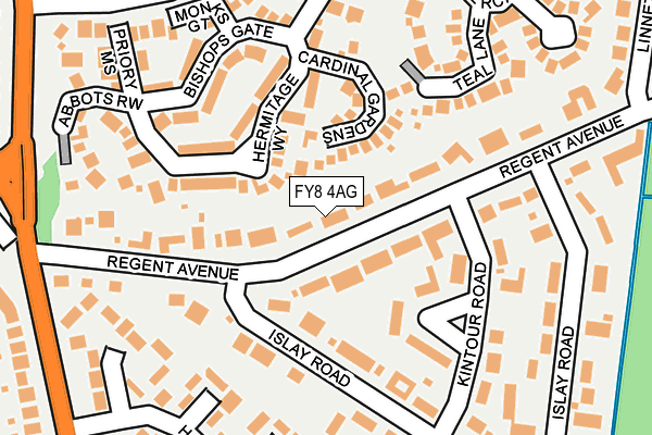 FY8 4AG map - OS OpenMap – Local (Ordnance Survey)