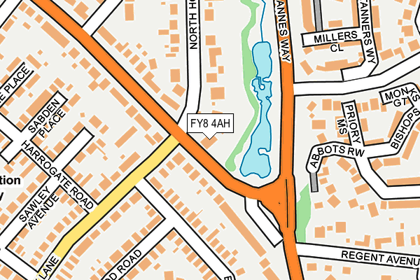 FY8 4AH map - OS OpenMap – Local (Ordnance Survey)