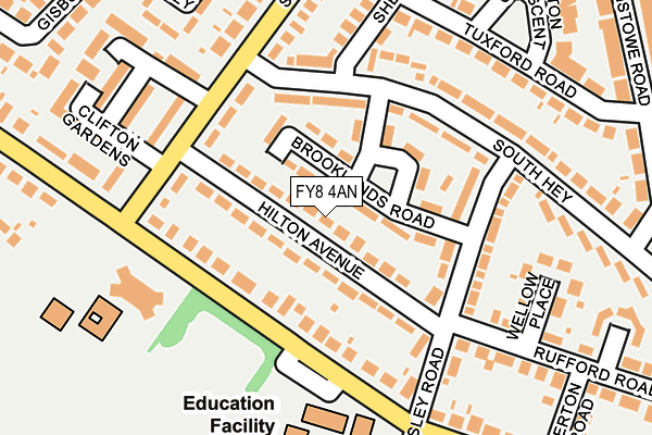 FY8 4AN map - OS OpenMap – Local (Ordnance Survey)