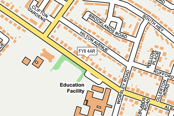 FY8 4AR map - OS OpenMap – Local (Ordnance Survey)