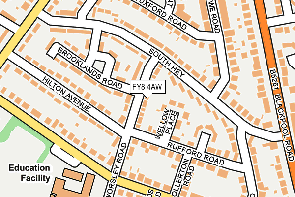 FY8 4AW map - OS OpenMap – Local (Ordnance Survey)