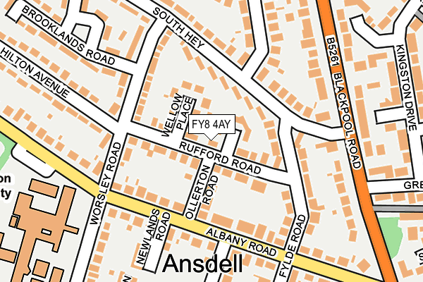 FY8 4AY map - OS OpenMap – Local (Ordnance Survey)
