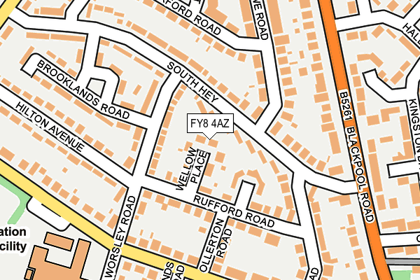 FY8 4AZ map - OS OpenMap – Local (Ordnance Survey)
