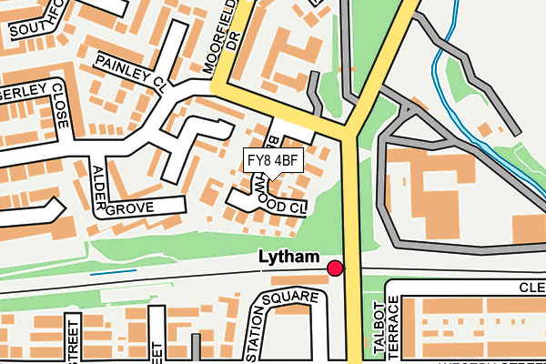 FY8 4BF map - OS OpenMap – Local (Ordnance Survey)