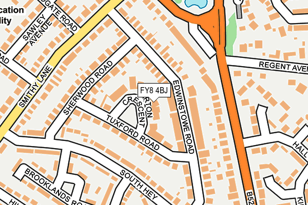 FY8 4BJ map - OS OpenMap – Local (Ordnance Survey)