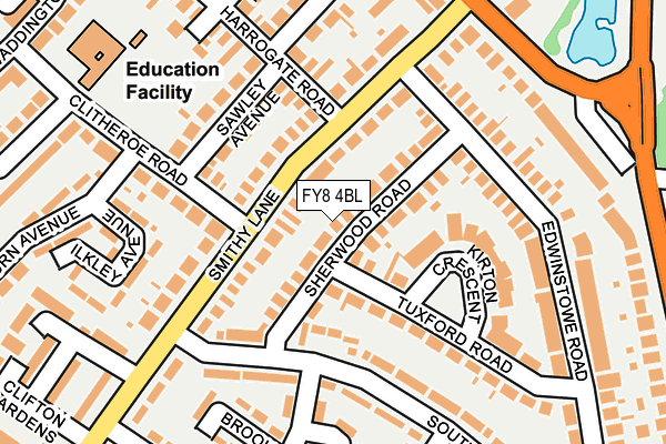 FY8 4BL map - OS OpenMap – Local (Ordnance Survey)