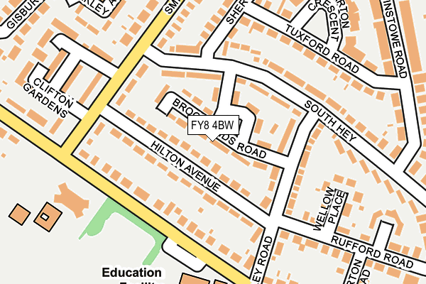 FY8 4BW map - OS OpenMap – Local (Ordnance Survey)
