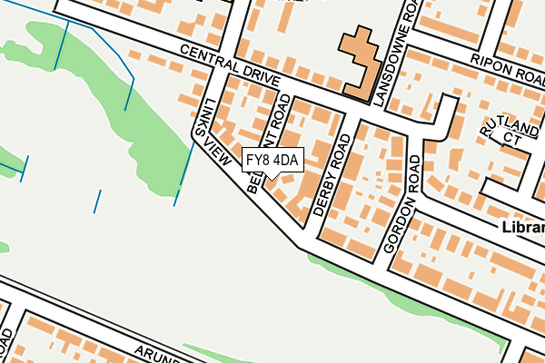 FY8 4DA map - OS OpenMap – Local (Ordnance Survey)