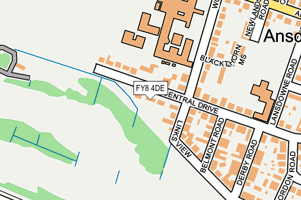 FY8 4DE map - OS OpenMap – Local (Ordnance Survey)