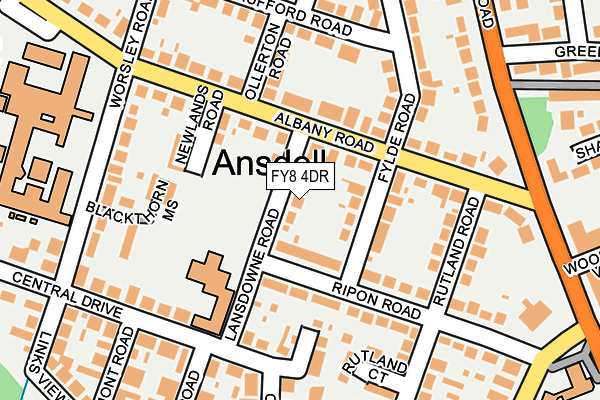 FY8 4DR map - OS OpenMap – Local (Ordnance Survey)