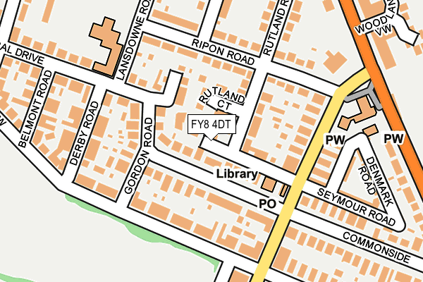 FY8 4DT map - OS OpenMap – Local (Ordnance Survey)
