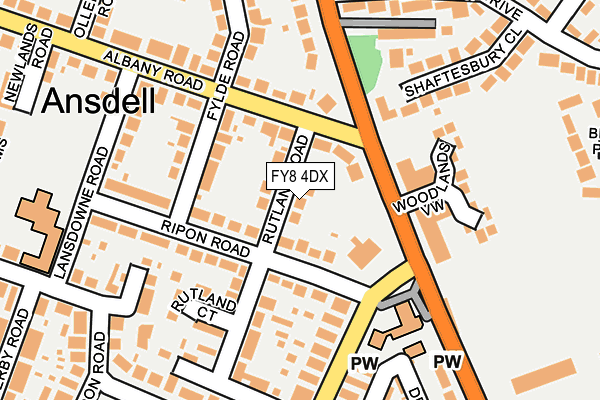 FY8 4DX map - OS OpenMap – Local (Ordnance Survey)