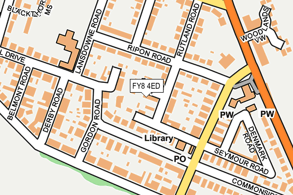 FY8 4ED map - OS OpenMap – Local (Ordnance Survey)