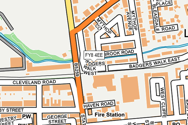 FY8 4EE map - OS OpenMap – Local (Ordnance Survey)
