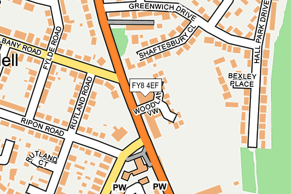 FY8 4EF map - OS OpenMap – Local (Ordnance Survey)