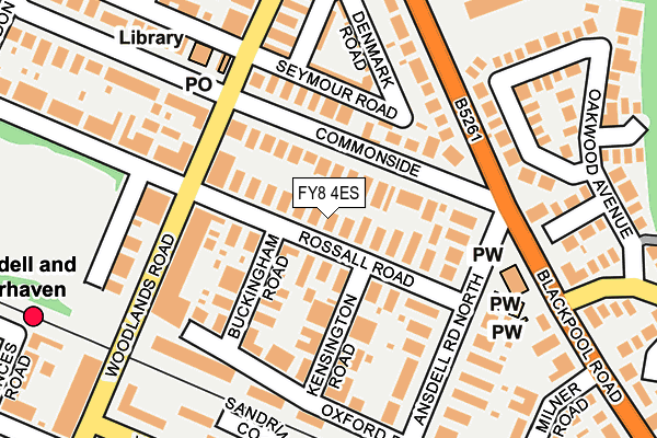 FY8 4ES map - OS OpenMap – Local (Ordnance Survey)