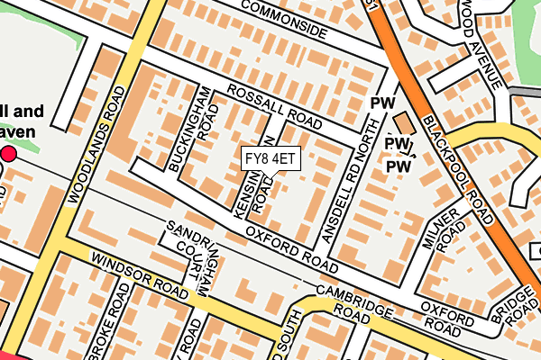 FY8 4ET map - OS OpenMap – Local (Ordnance Survey)