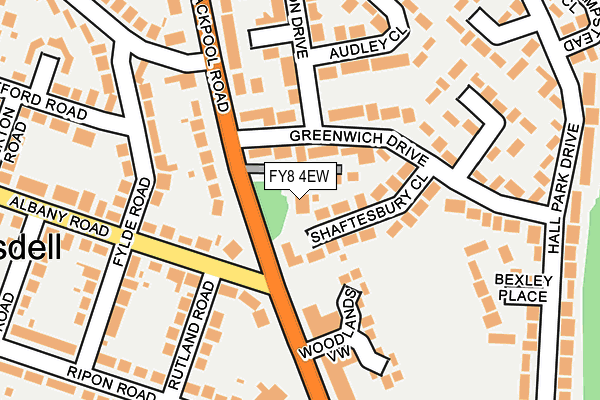FY8 4EW map - OS OpenMap – Local (Ordnance Survey)