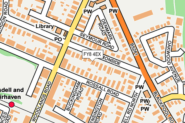 FY8 4EX map - OS OpenMap – Local (Ordnance Survey)
