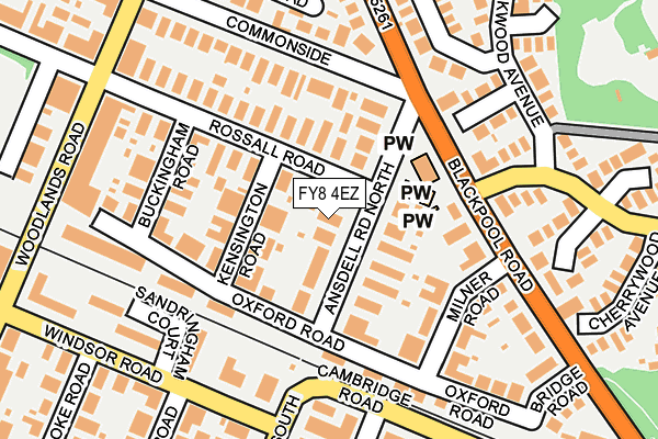 FY8 4EZ map - OS OpenMap – Local (Ordnance Survey)