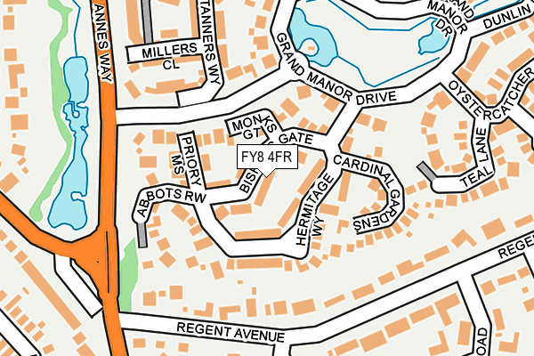 FY8 4FR map - OS OpenMap – Local (Ordnance Survey)