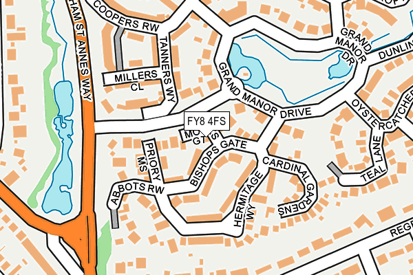 FY8 4FS map - OS OpenMap – Local (Ordnance Survey)