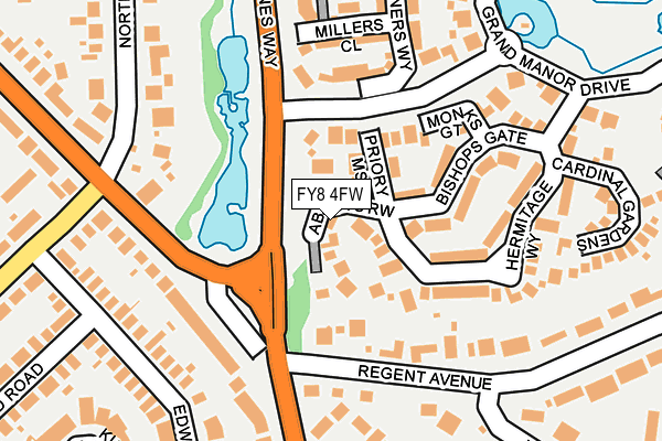 FY8 4FW map - OS OpenMap – Local (Ordnance Survey)
