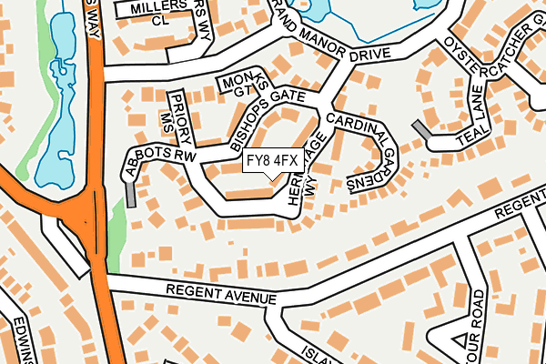 FY8 4FX map - OS OpenMap – Local (Ordnance Survey)