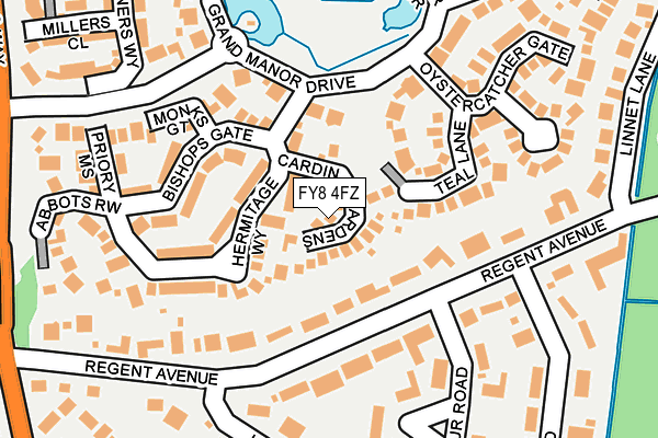 FY8 4FZ map - OS OpenMap – Local (Ordnance Survey)