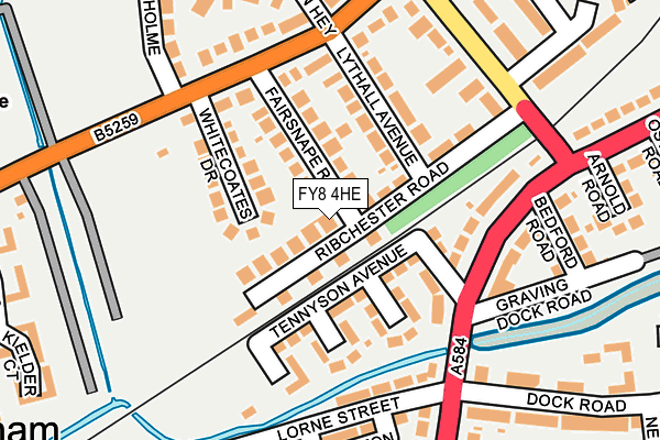 FY8 4HE map - OS OpenMap – Local (Ordnance Survey)