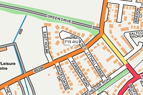 FY8 4HJ map - OS OpenMap – Local (Ordnance Survey)