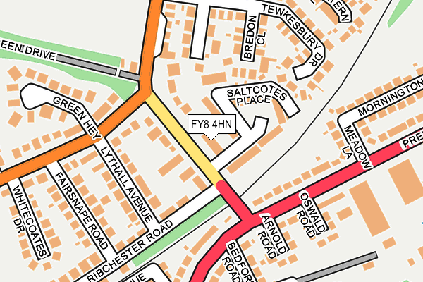FY8 4HN map - OS OpenMap – Local (Ordnance Survey)