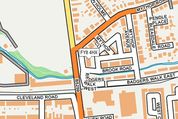 FY8 4HX map - OS OpenMap – Local (Ordnance Survey)